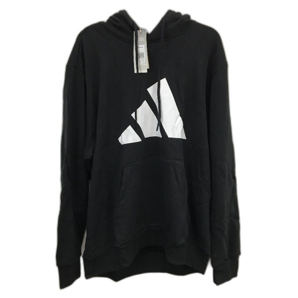 Adidas Future Icons Logo Graphic Black Pullover Hoodie Mens Size XL NEW