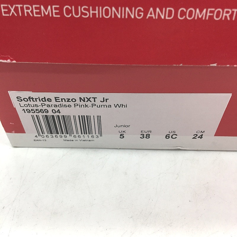 Puma Jnr Soft Enzo NXT PS Lotus Paradise Pink Sneakers YOUTH Size US 6 EU 38 NEW
