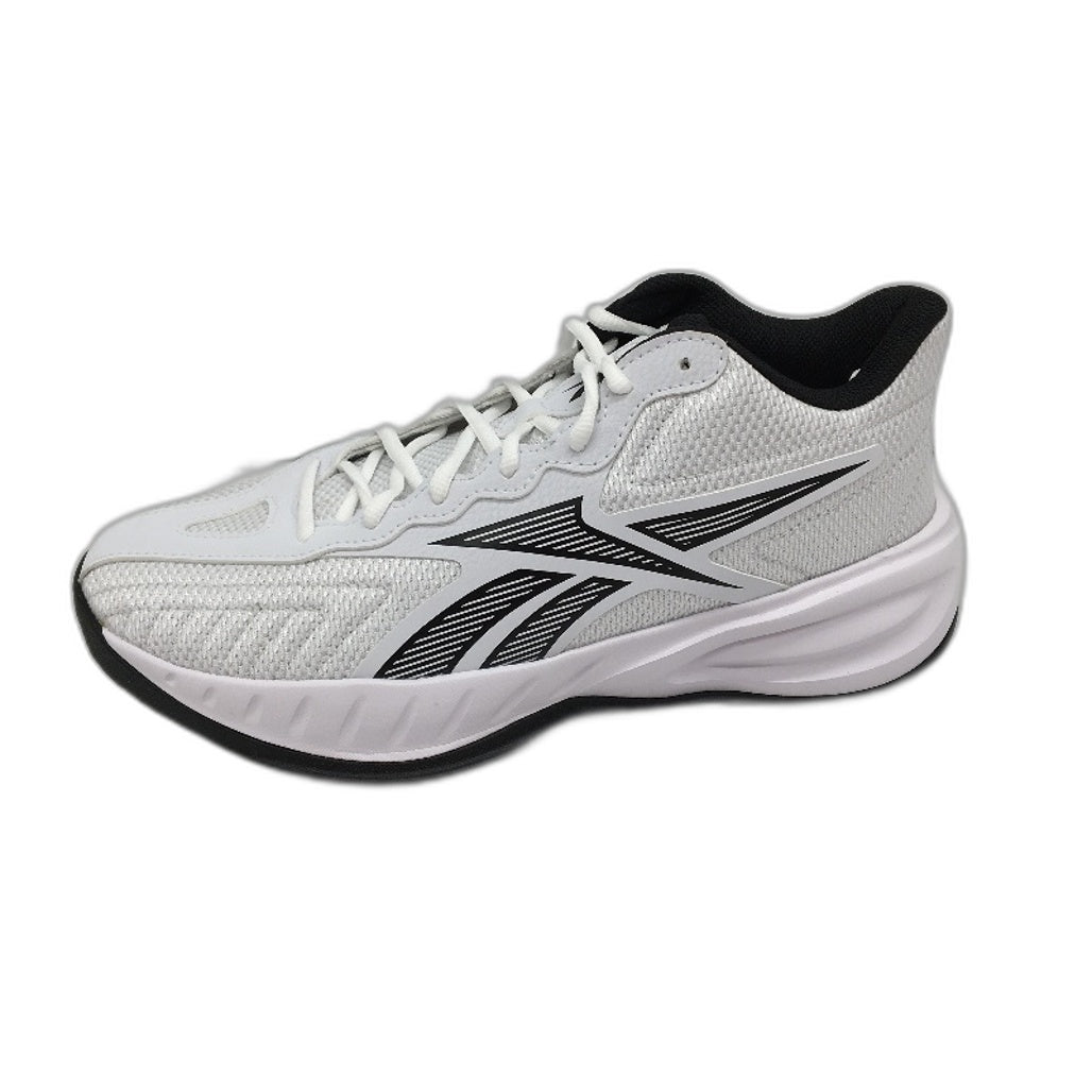 Reebok Press White Fabric Basketball Sneakers Unisex US M 8 W 9.5 EU 40.5 NEW