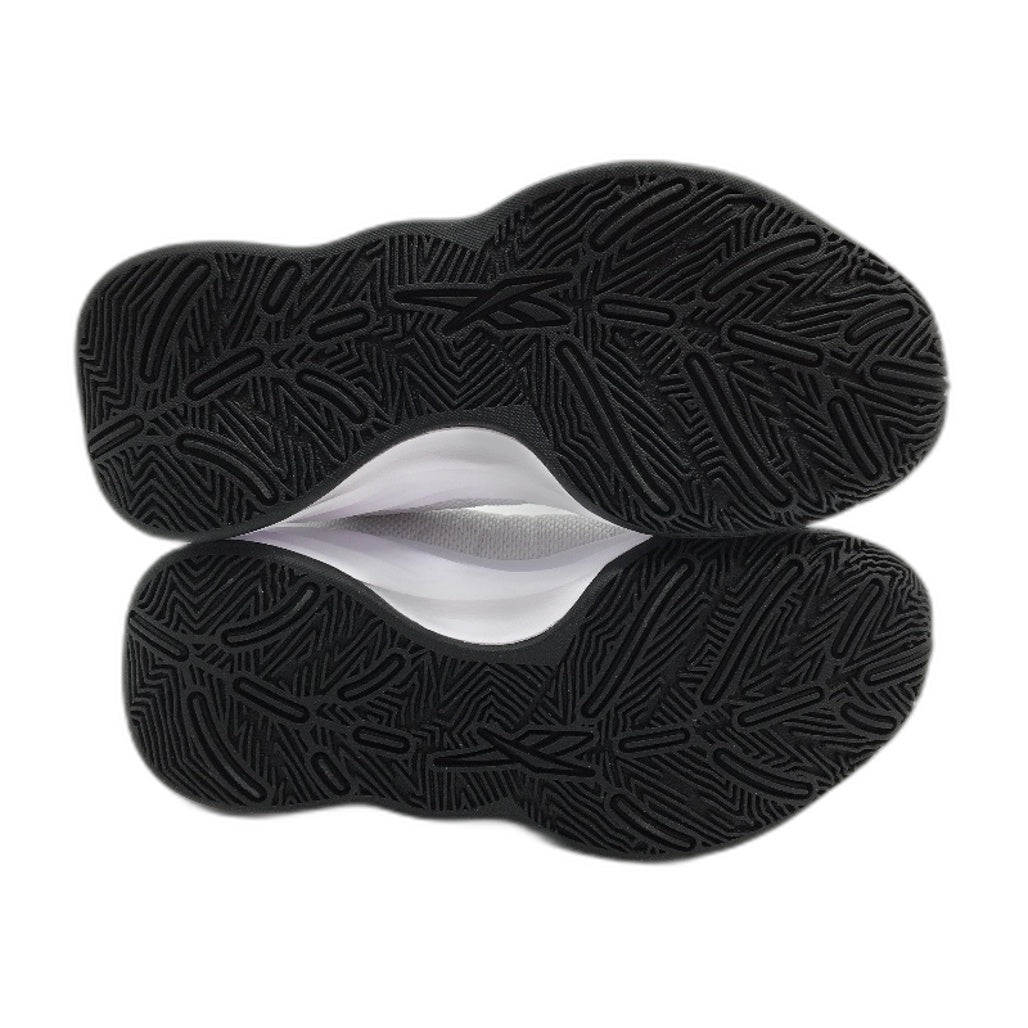 Reebok Press White Fabric Basketball Sneakers Unisex US M9 W 10.5 EU 42 NEW