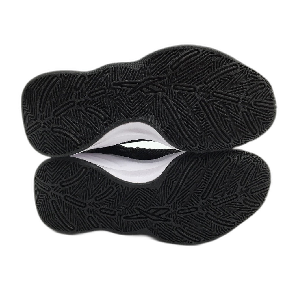 Reebok Press Black Fabric Basketball Sneakers Unisex US M9 W 10.5 EU 42 NEW