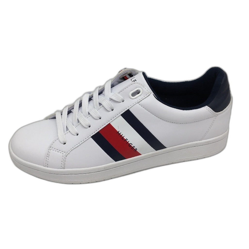 Tommy Hilfiger White TM Lectern Sneaker Lace Up Trainers Mens US 12 EU 45.5 NEW