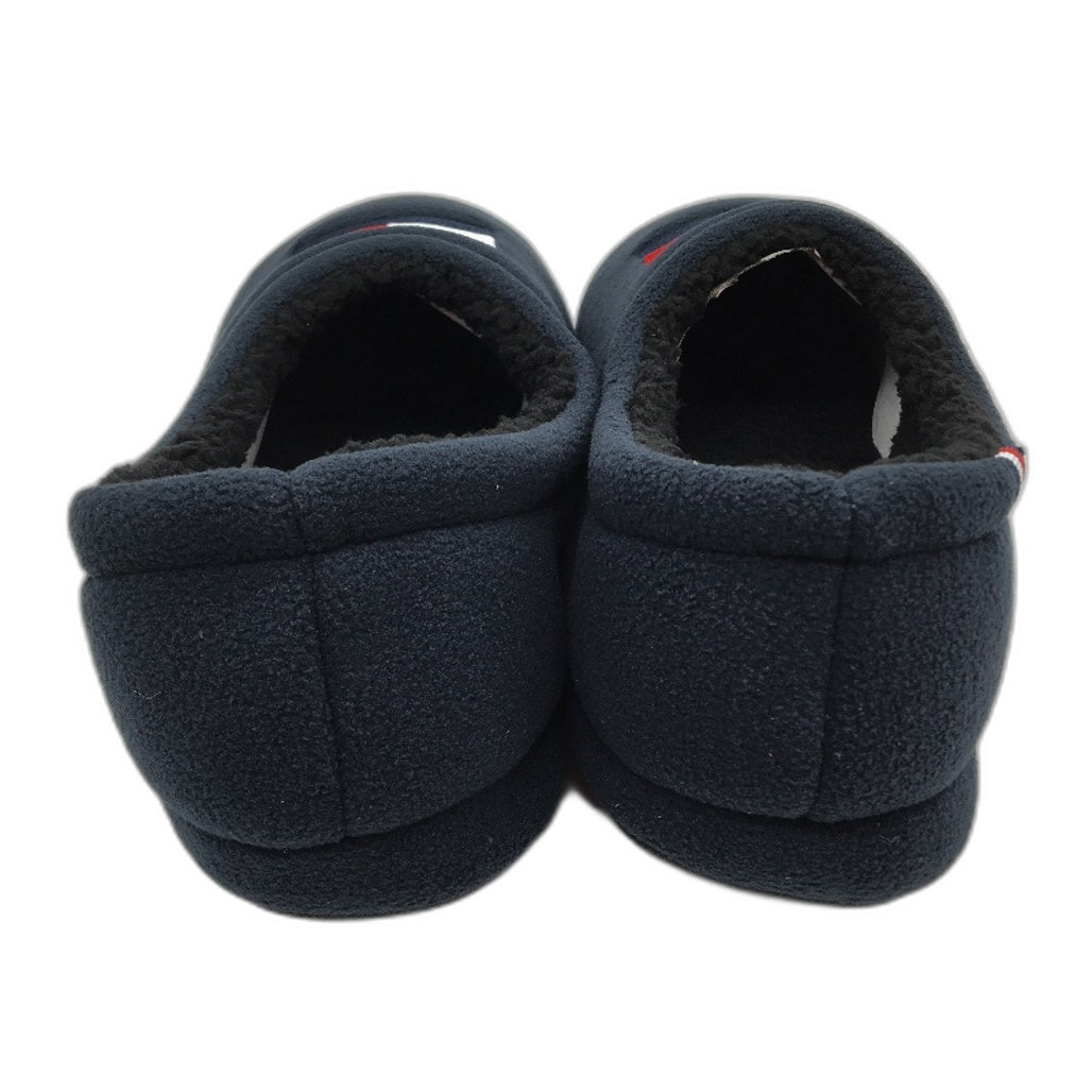 Tommy Hilfiger Navy Blue Yann Soft Fleece Fabric Slippers Mens Large 27-29cm NEW