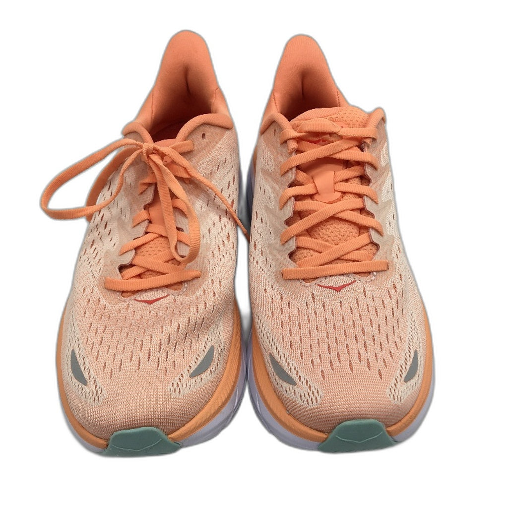 Hoka One One Peach Orange Clifton 8 Running Sneakers Ladies Size US 10B EU42 NEW