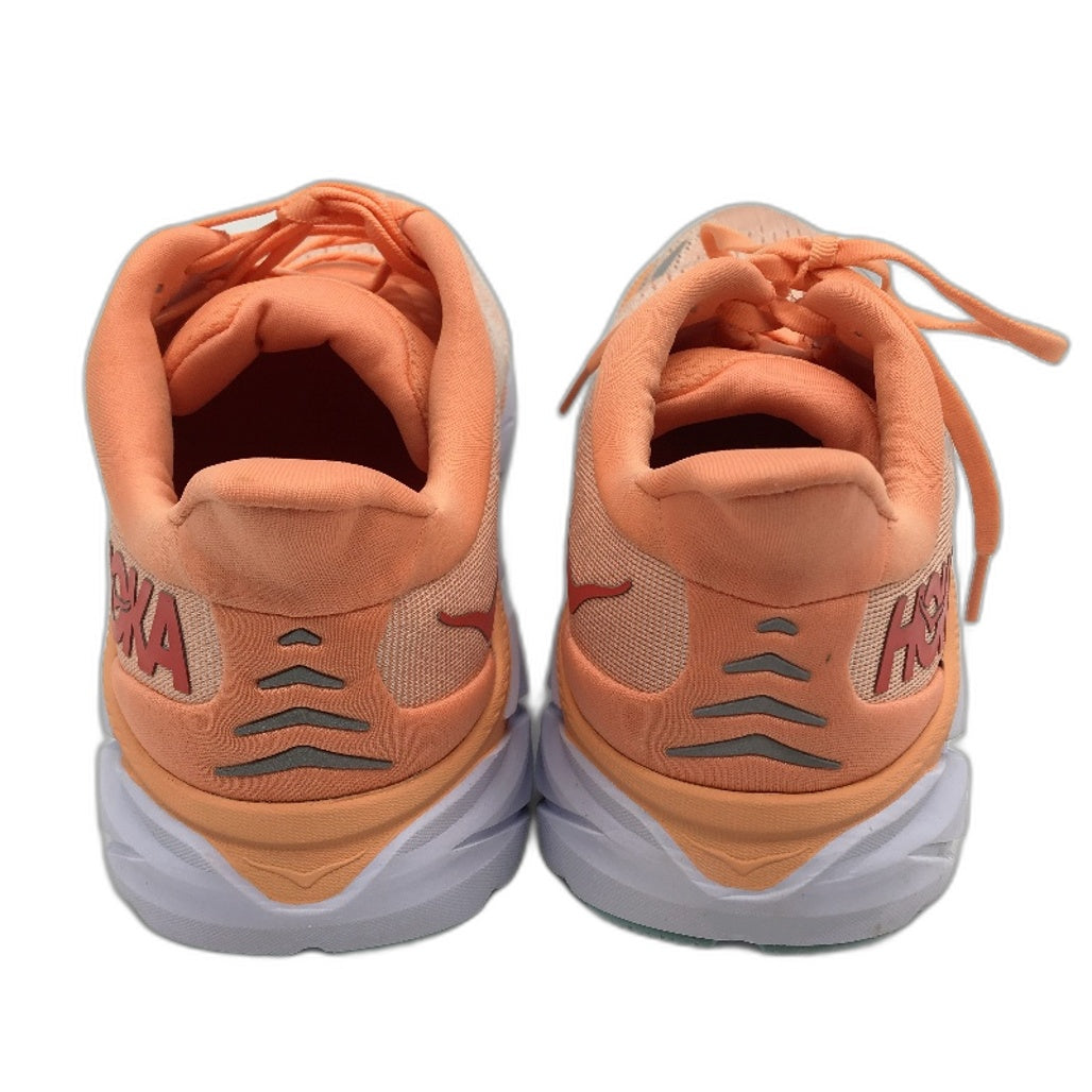 Hoka One One Peach Orange Clifton 8 Running Sneakers Ladies Size US 10B EU42 NEW
