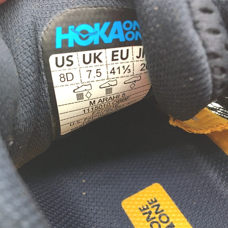 Hoka One One Arahi 5 Mesh Navy Blue & Grey Sneakers Mens Size US 8D EU 41 NEW