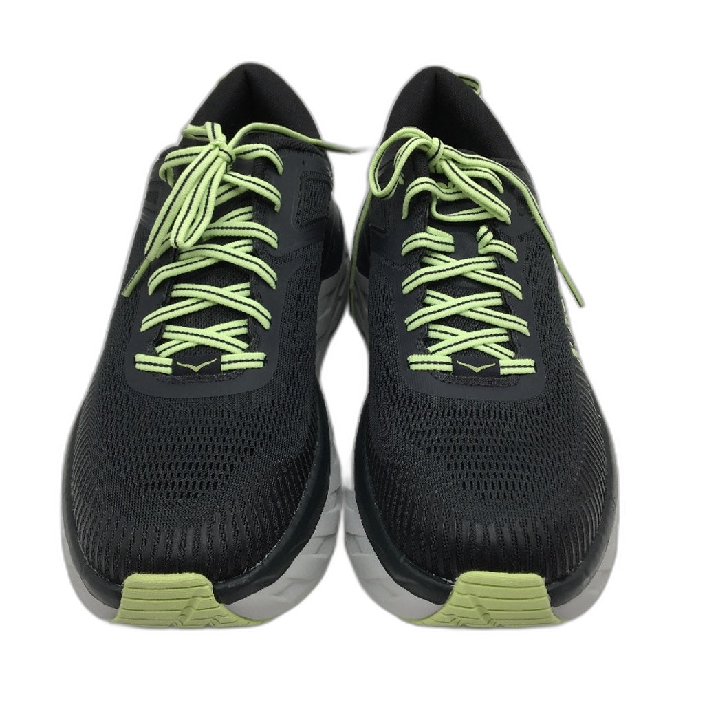 Hoka Black & Green Bondi 7 Running Thick Sole Sneakers Mens Size US 9.5 EU43 NEW