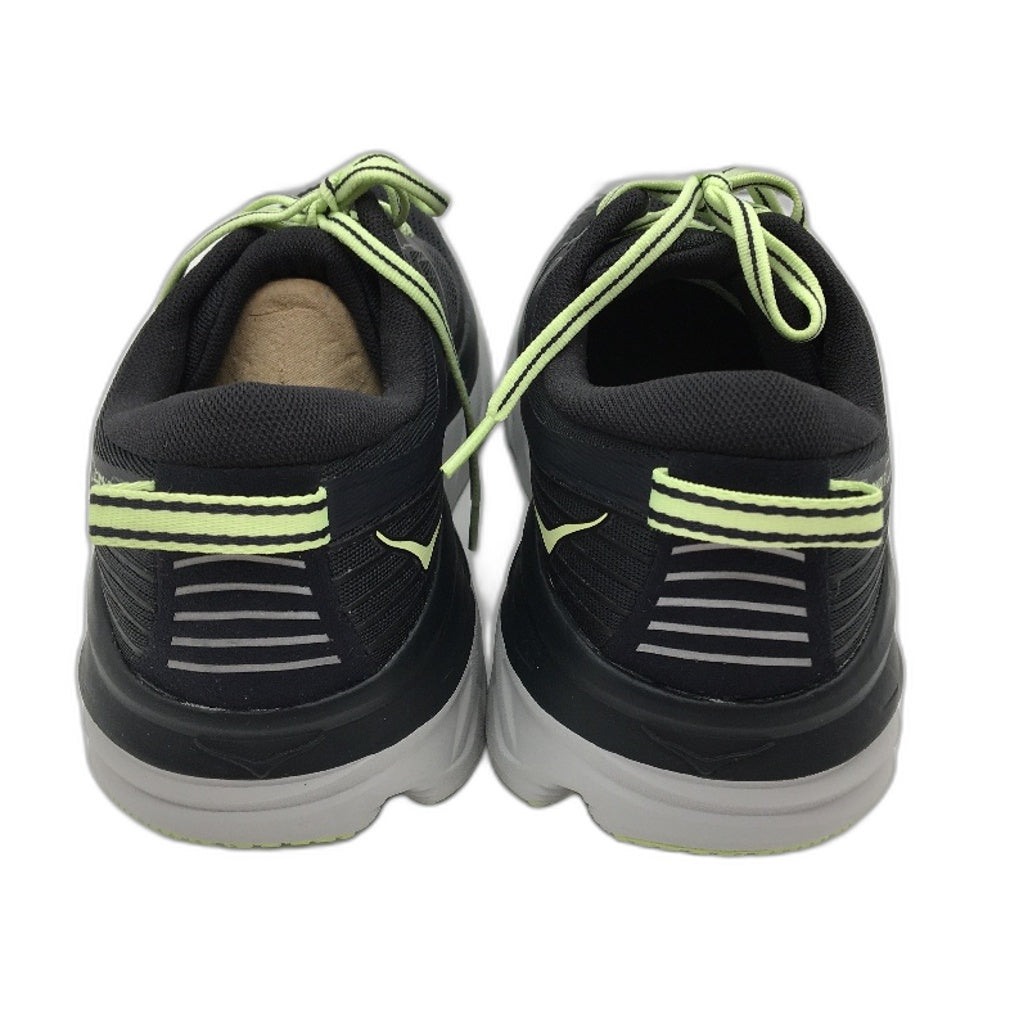 Hoka Black & Green Bondi 7 Running Thick Sole Sneakers Mens Size US 9.5 EU43 NEW