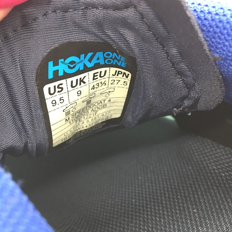 Hoka Vibram Megagrip Blue & Teal Speedgoat 4 Sneakers Mens Size US 9.5 EU43 NEW