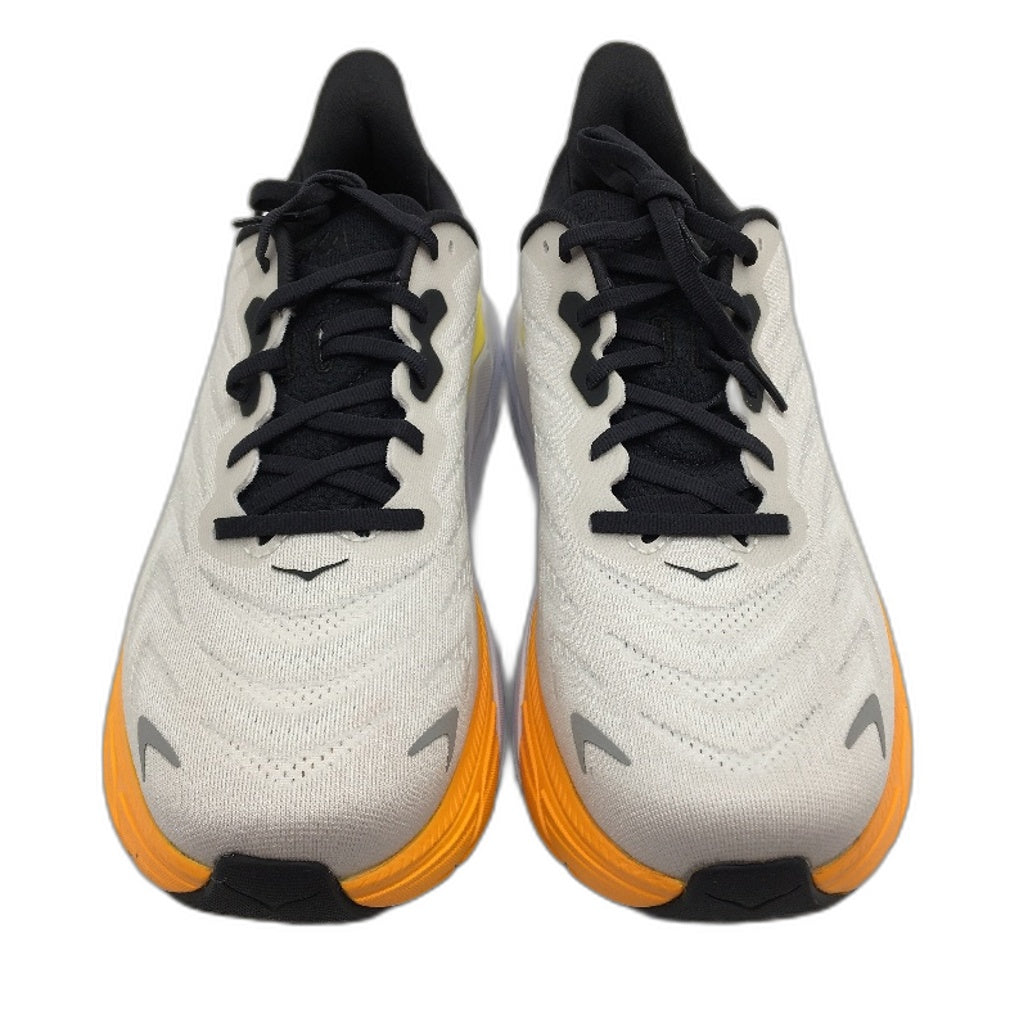 Hoka One One Arahi 6 Mesh White & Neon Orange Sneakers Mens US 10.5D EU44 NEW