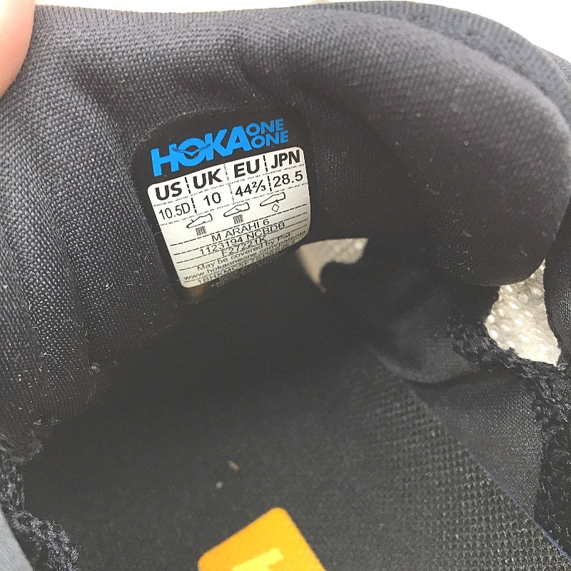 Hoka One One Arahi 6 Mesh White & Neon Orange Sneakers Mens US 10.5D EU44 NEW