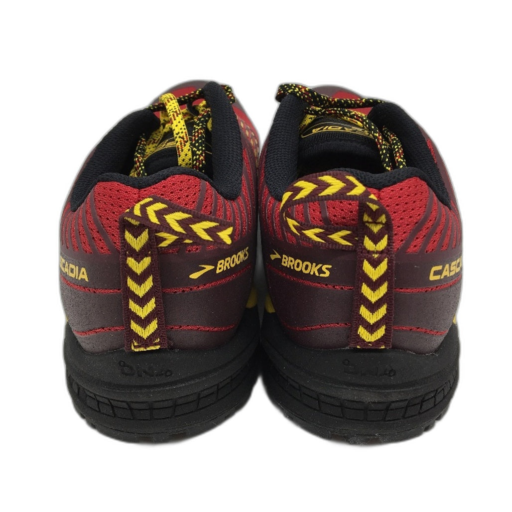 Brooks Cascadia 13 Red & Maroon Trail Running Sneaker Shoes Mens US 8D EU 41 NEW