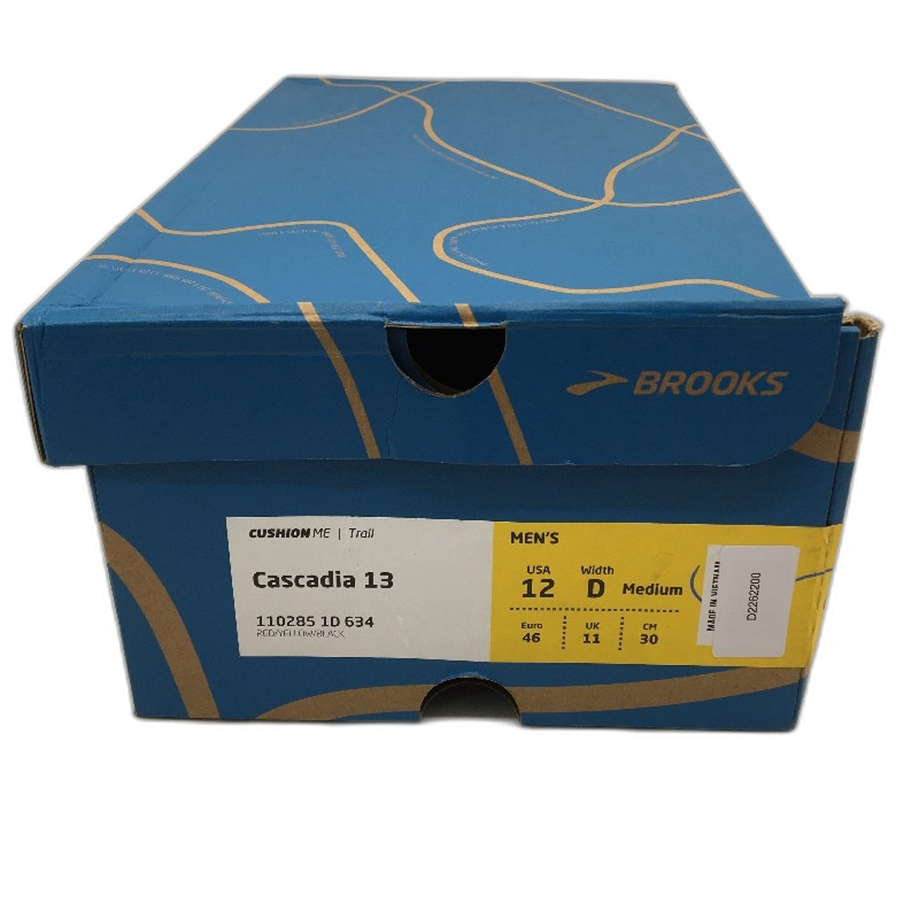 Brooks Cascadia 13 Red & Maroon Trail Running Sneaker Shoes Mens US 12D EU46 NEW