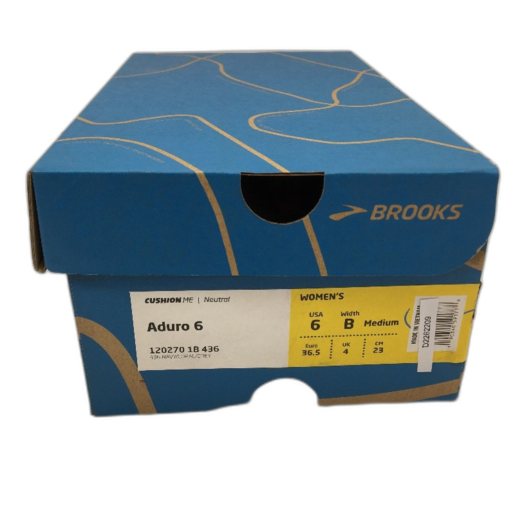 Brooks Aduro 6 Navy Blue Lightweight Running Sneakers Ladies US 6B EU 36.5 NEW