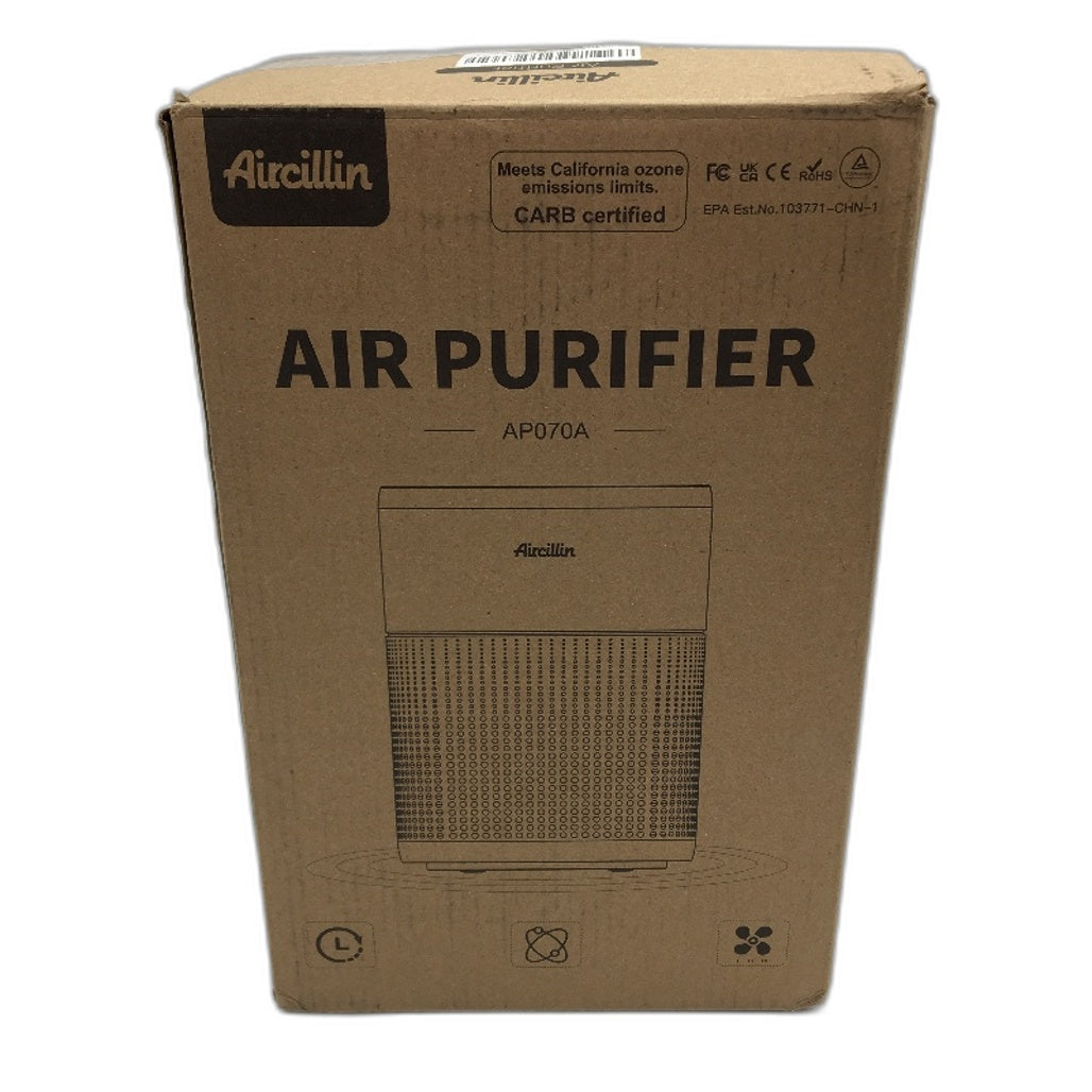 Aircillin AP070A Home Air Purifier With HEPA Filter Removes 99.99% Particles NEW