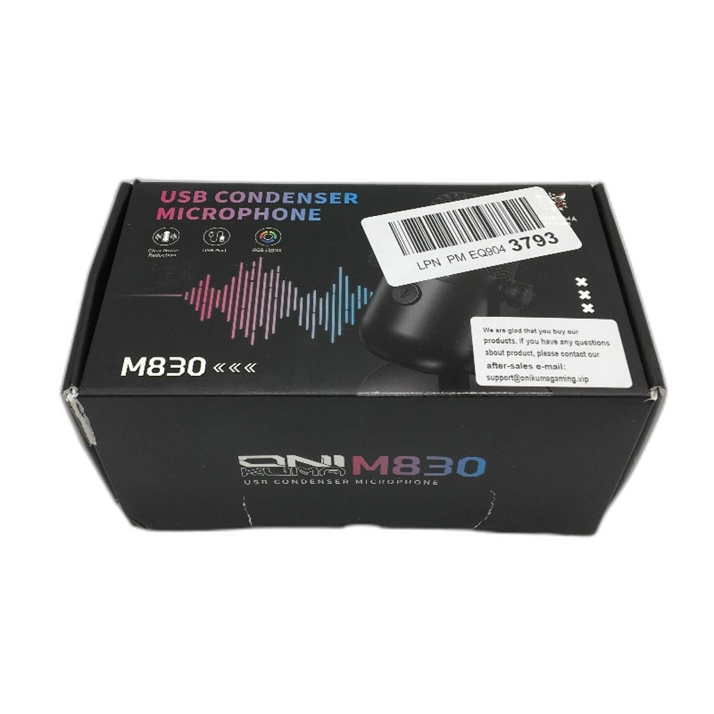 ONIKUMA USB Condenser Microphone Gaming Streaming Mic With Mute Button NEW