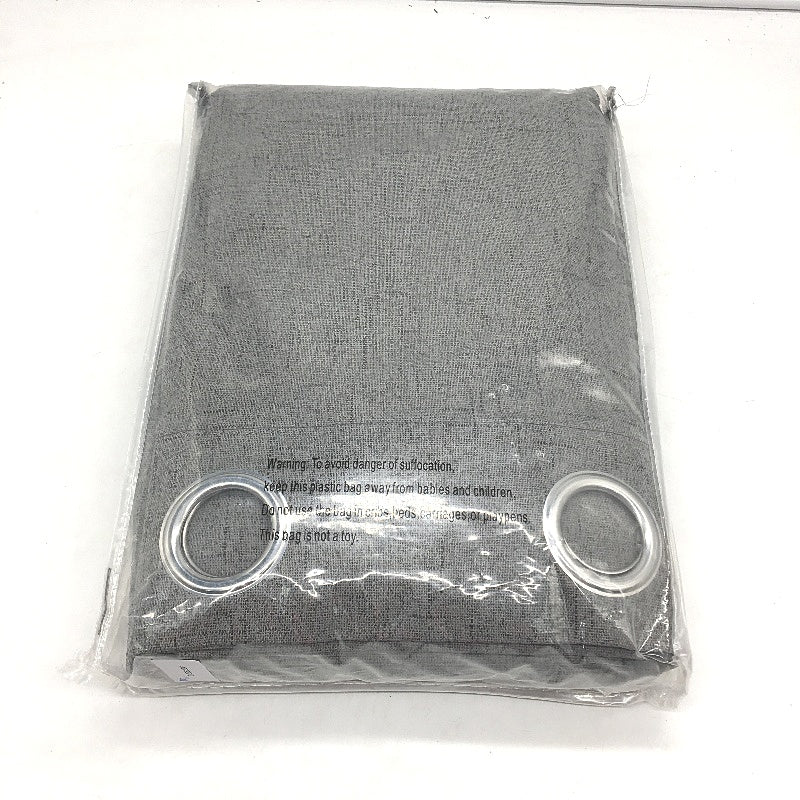 Smarcute 2 Pair Pack 100% Blackout Curtains Thermal Insulated Textured Grey NEW