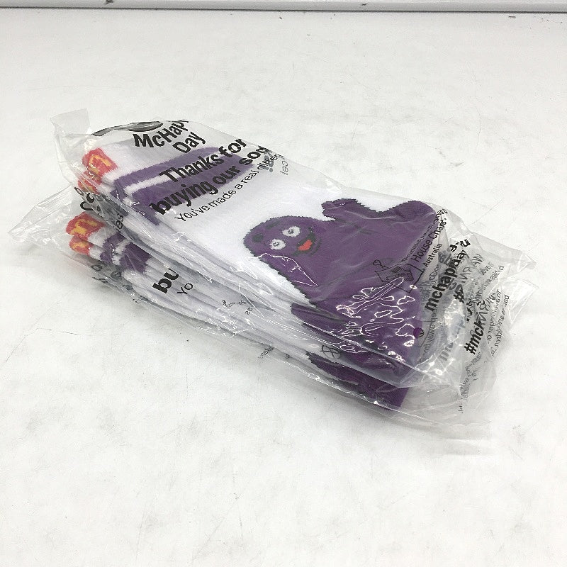 McDonald's McHappy Day Silly Socks 2 Pack Grimace Unisex One Size Adult NEW