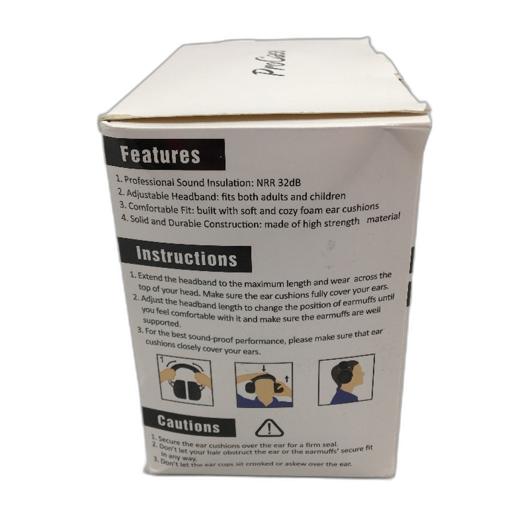 ProCase Safety Earmuffs Noise Reduction Hearing Protection For Adults Kids NEW