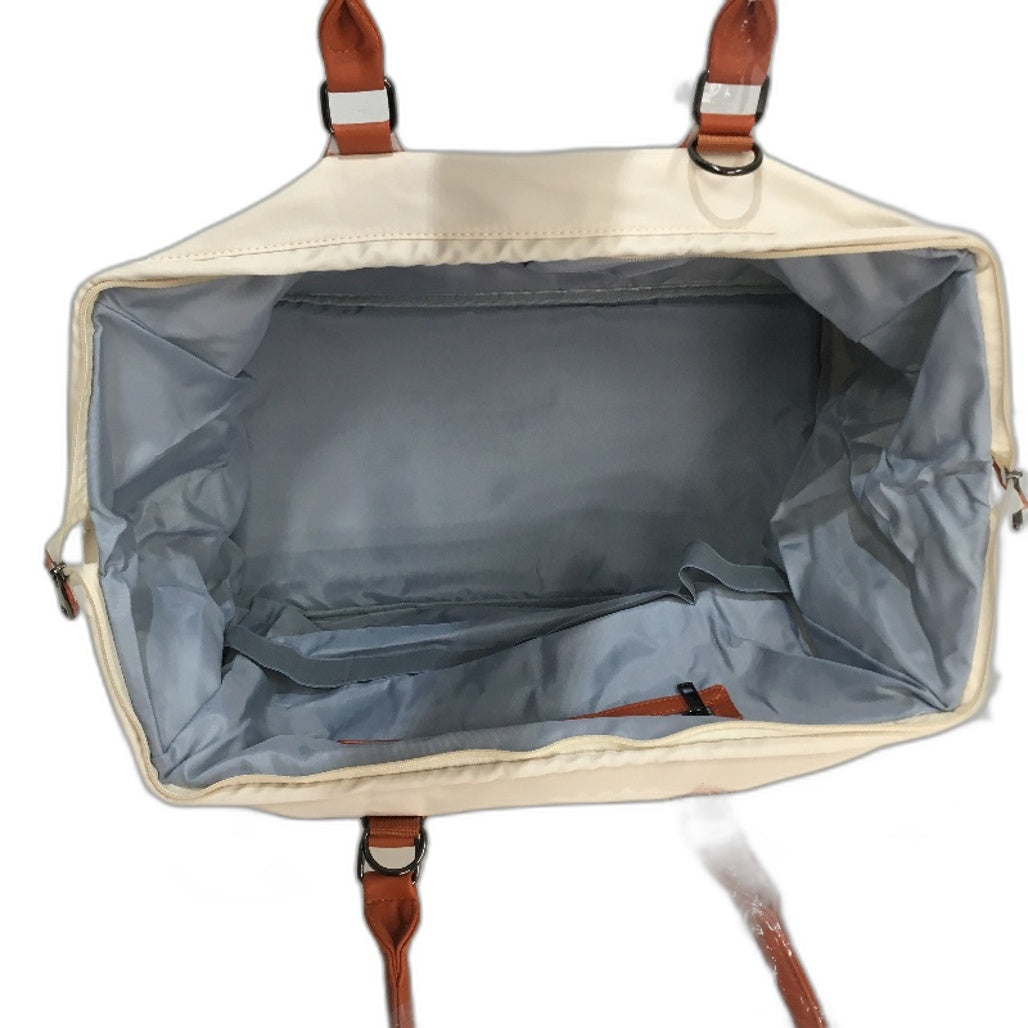 Mummy Diaper Bag With Pouches Pad & Adjustable Straps Large Capacity Beige NEW