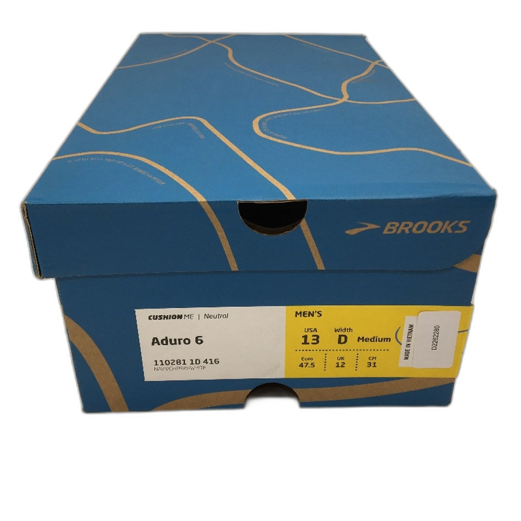 Brooks Aduro 6 Navy Blue & Cherry Running Sneaker Shoes Mens US 13D EU47.5 NEW