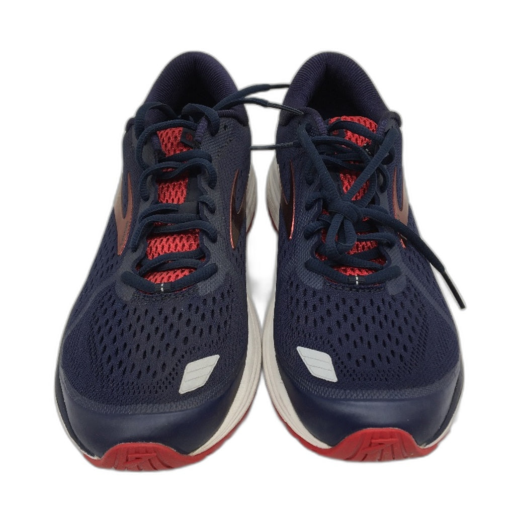 Brooks Aduro 6 Navy Blue & Cherry Running Sneaker Shoes Mens US 9.5D EU 43 DEMO