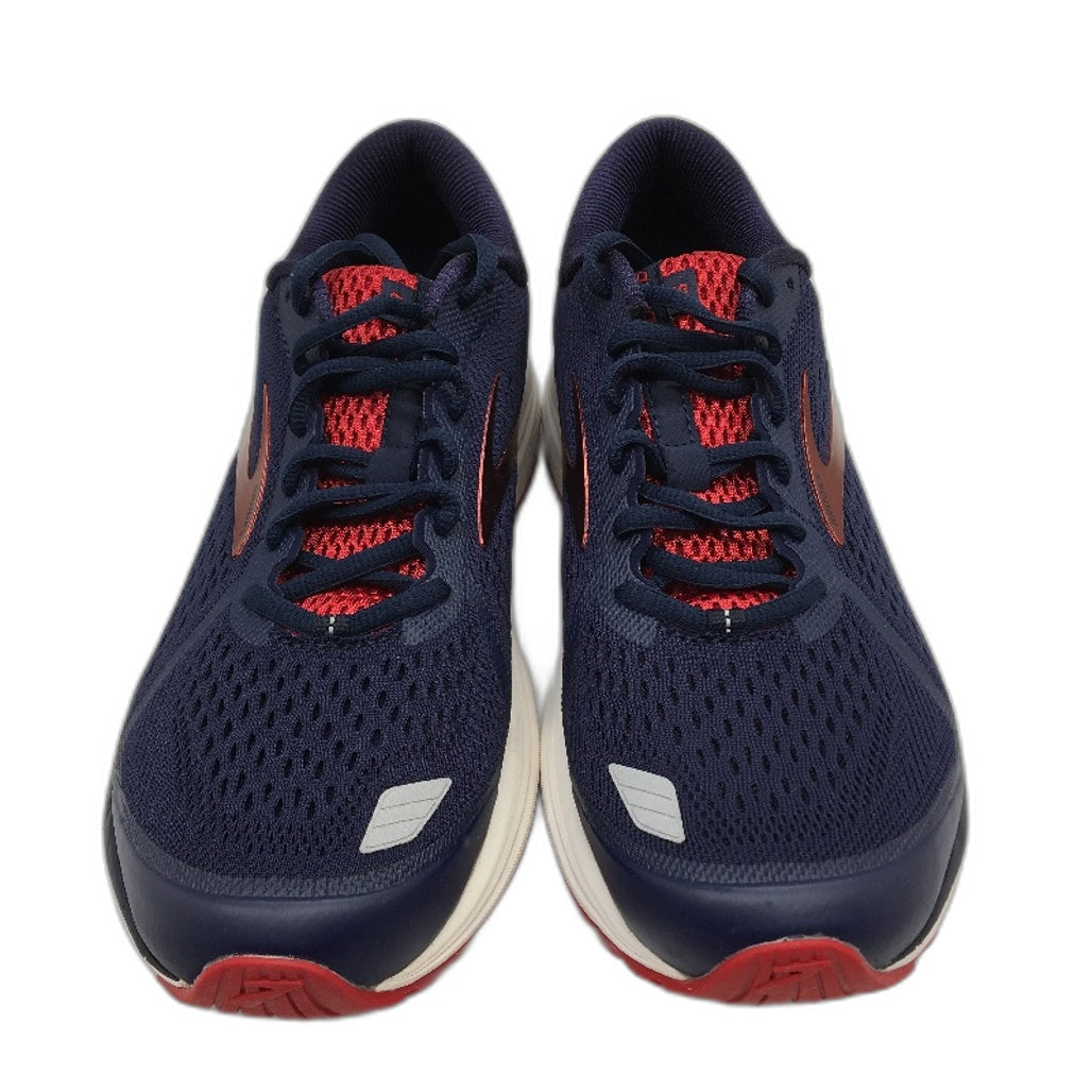 Brooks Aduro 6 Navy Blue & Cherry Running Sneaker Shoes Mens US 9.5D EU 43 NEW