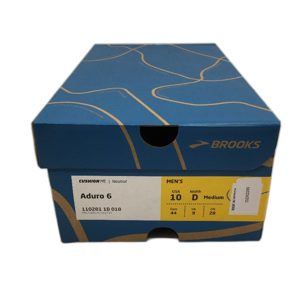 Brooks Aduro 6 Charcoal Grey & Gold Running Sneaker Shoes Mens US 10D EU 44 NEW