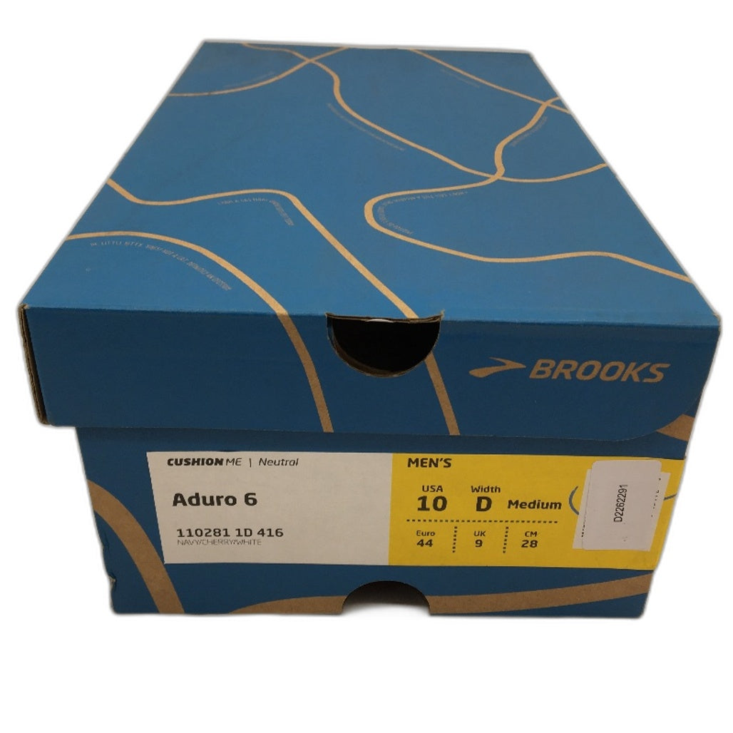 Brooks Aduro 6 Navy Blue & Cherry Running Sneaker Shoes Mens US 10D EU 44 NEW