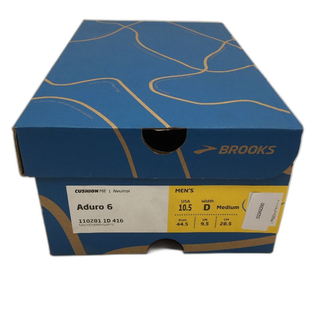 Brooks Aduro 6 Navy Blue & Cherry Running Sneaker Shoes Mens US 10.5D EU44.5 NEW