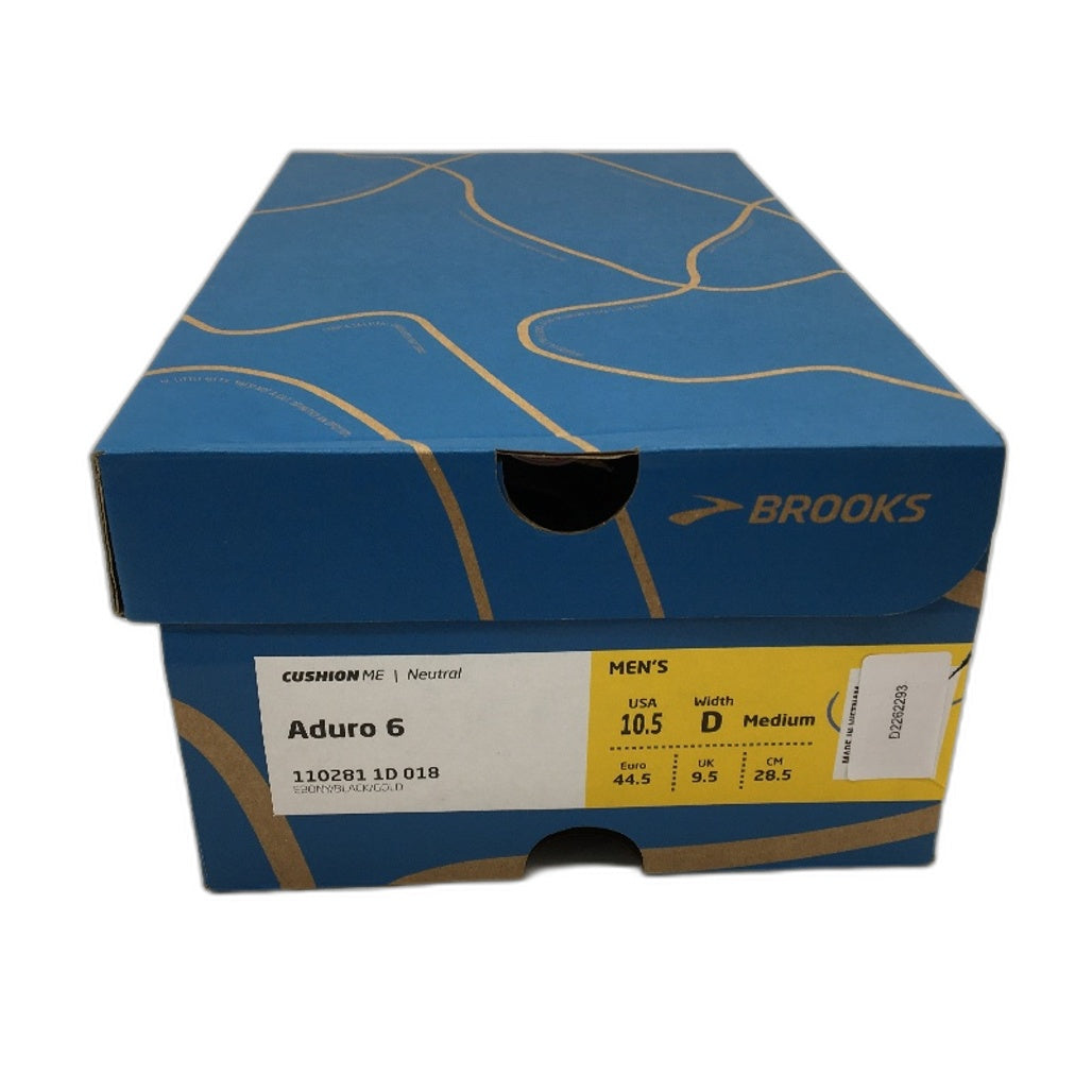 Brooks Aduro 6 Charcoal Grey &Gold Running Sneaker Shoes Mens US10.5D EU44.5 NEW