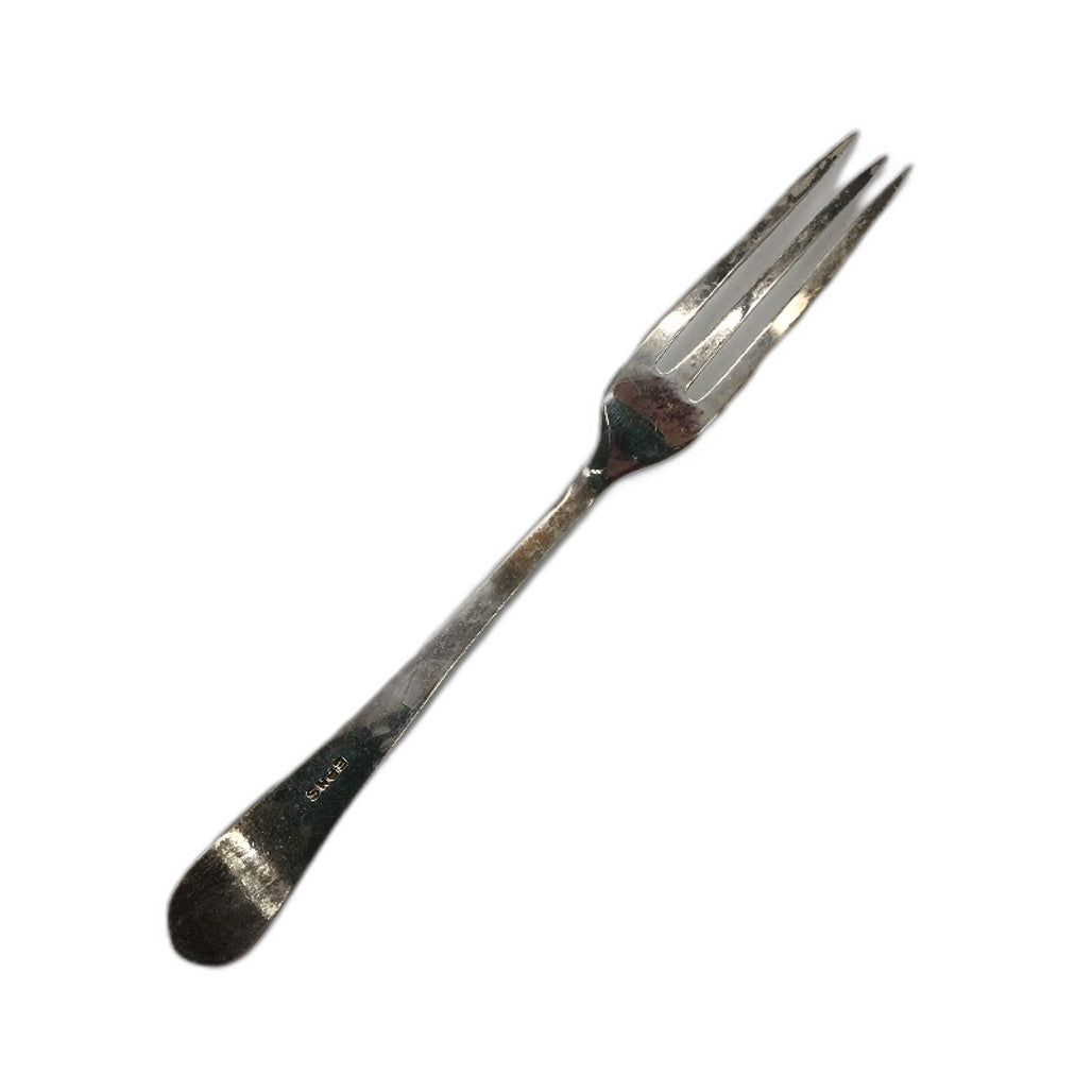 VINTAGE 6 Piece Made In England EPNS Plated Entree Mini Forks In Original Case