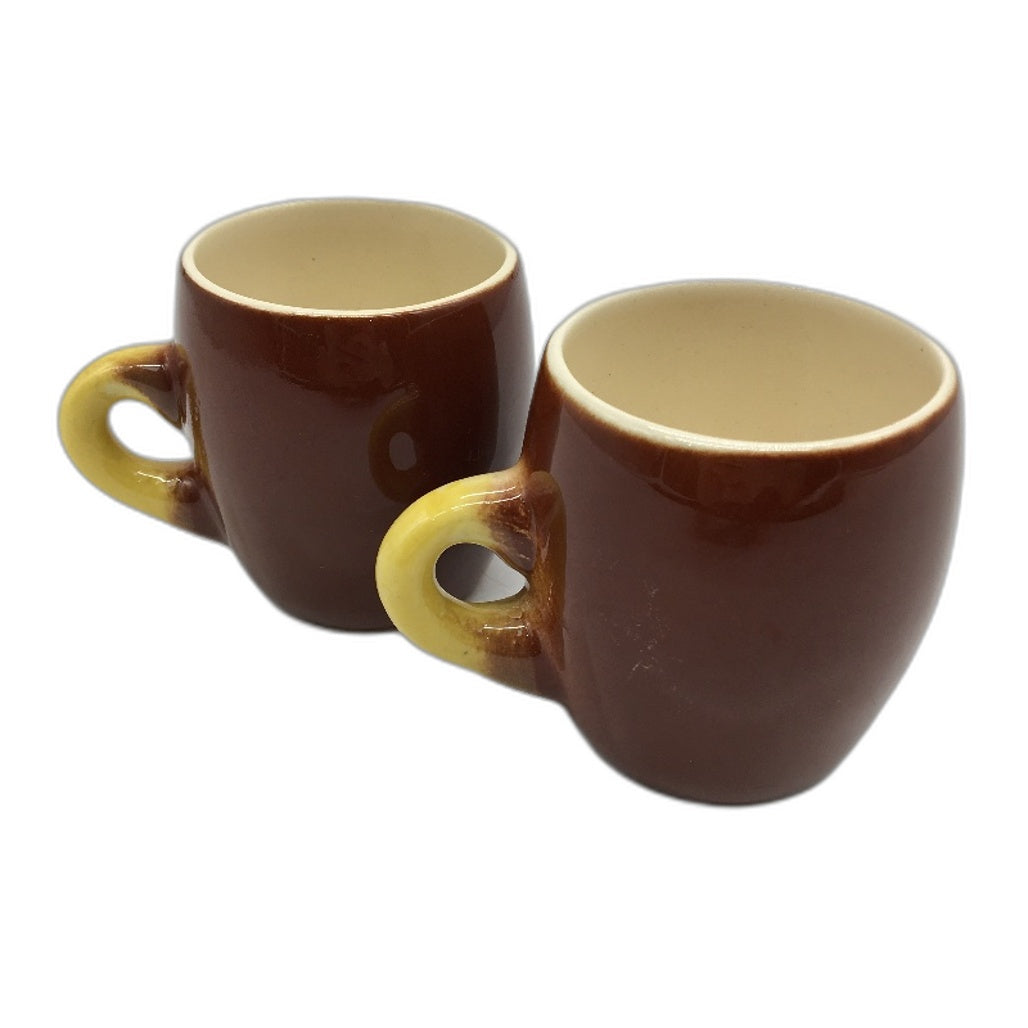 VINTAGE Pair Of "Cheers From Swan Hill" Ceramic Souvenir Glazed Mugs