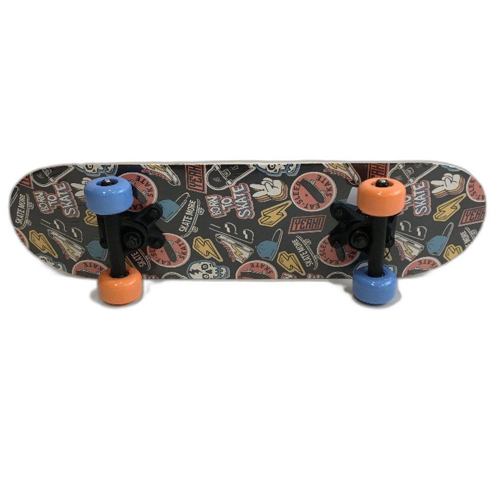 Timber Black Grip Deck Mutlicoloured Base 23" Freestyle Mini Skateboard DEMO