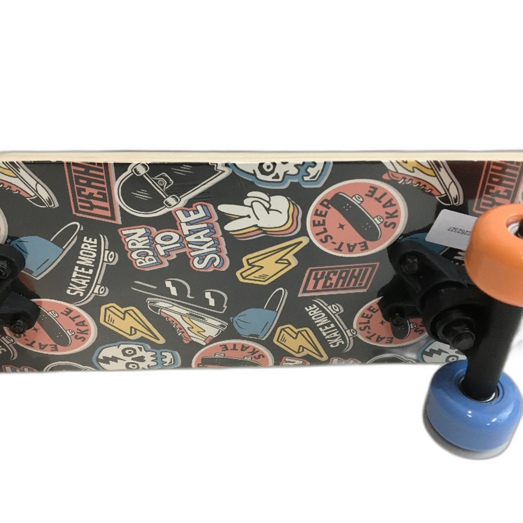 Timber Black Grip Deck Mutlicoloured Base 23" Freestyle Mini Skateboard DEMO