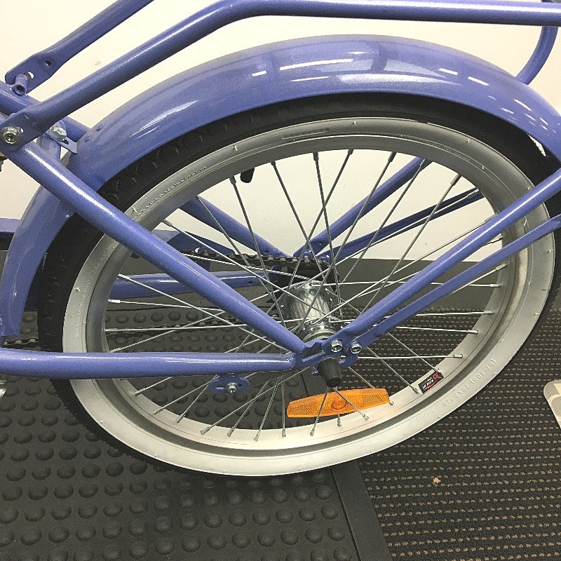 Bella Cruiser Bicycle Purple 50cm Single Speed Bike With Basket Ages 8+ DEMO