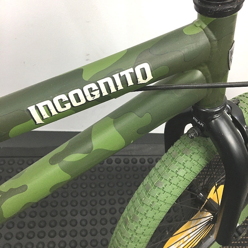 BMX Style Bicycle Camo Green Incognito 50cm Single Speed Bike Ages 8+ DEMO