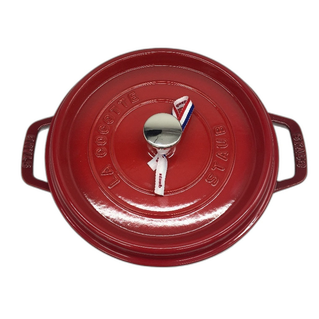 Staub en France Cocotte Ronde 24cm 3,7L Enamelled Cast Iron Self Basting Lid