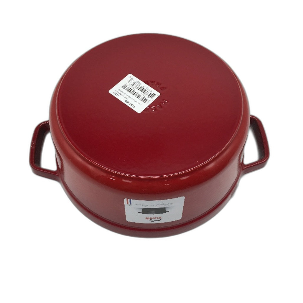 Staub en France Cocotte Ronde 24cm 3,7L Enamelled Cast Iron Self Basting Lid