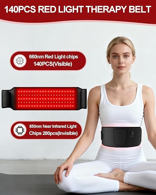 Red LED Light Therapy Wrap Belt For Body Skincare & Beauty Slimming NEW