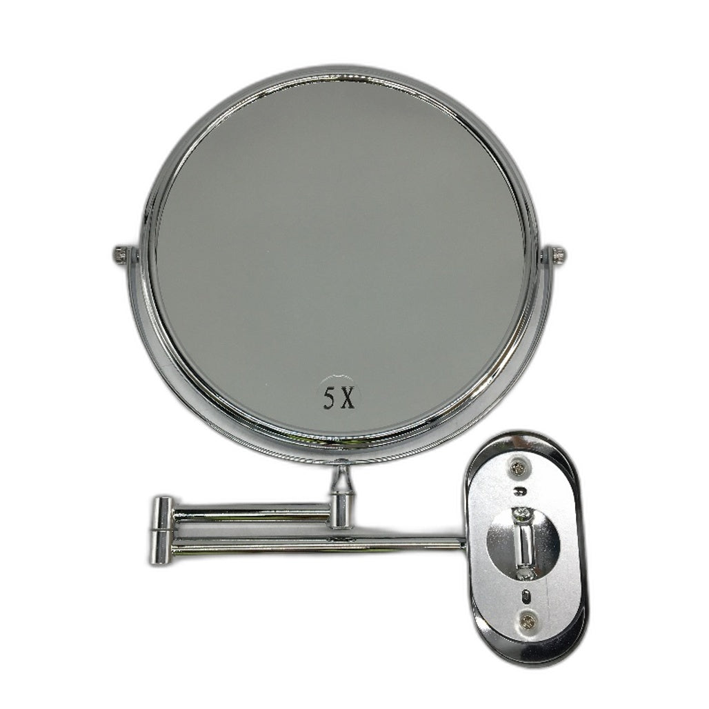 Wall Mounted 22cm Makeup Mirror Double Sided 1x And 5x Magnification NEW