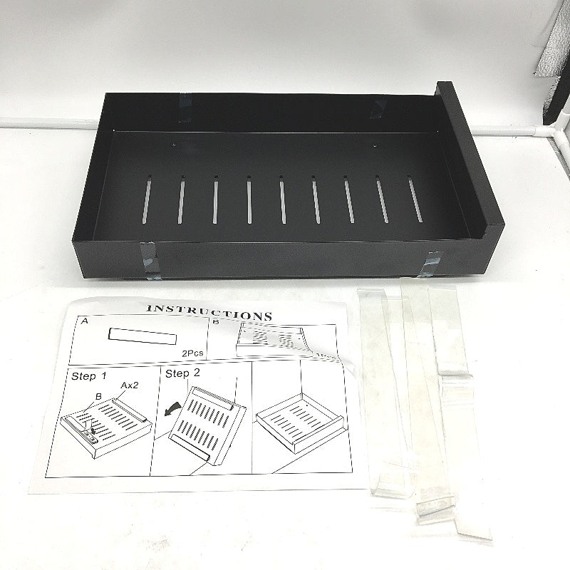 Pull Out Drawer Slide Out Shelf Cabinet Pantry Organiser Black NEW