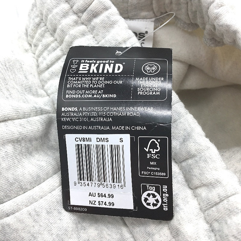 Bonds Originals Brushed Fleece Skinny Grey Marle Trackie Mens Size Small NEW