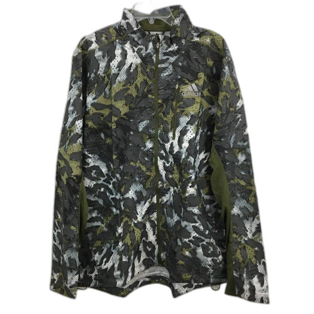 Adidas Fast Graphic Primeblue Green Reflective Jacket Mens Size XL NEW