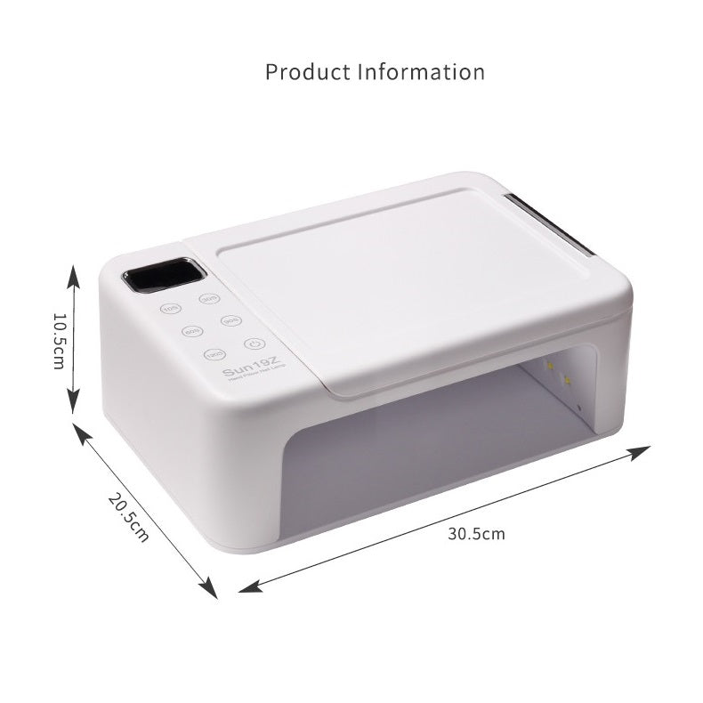 SUN 19Z 63 UV LED 5 Timer Professional Nail Lamp with Hand Cushion in White NEW
