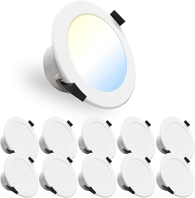 Feileman 10 Pack TD10P 13W 1000LM Ultra Thin Round LED Downlights DEMO