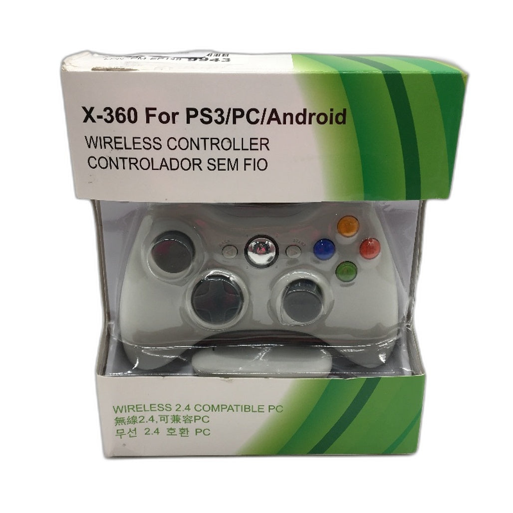 X 360 Wireless 2.4 PC PS3 Android Controller with Received in White DEMO