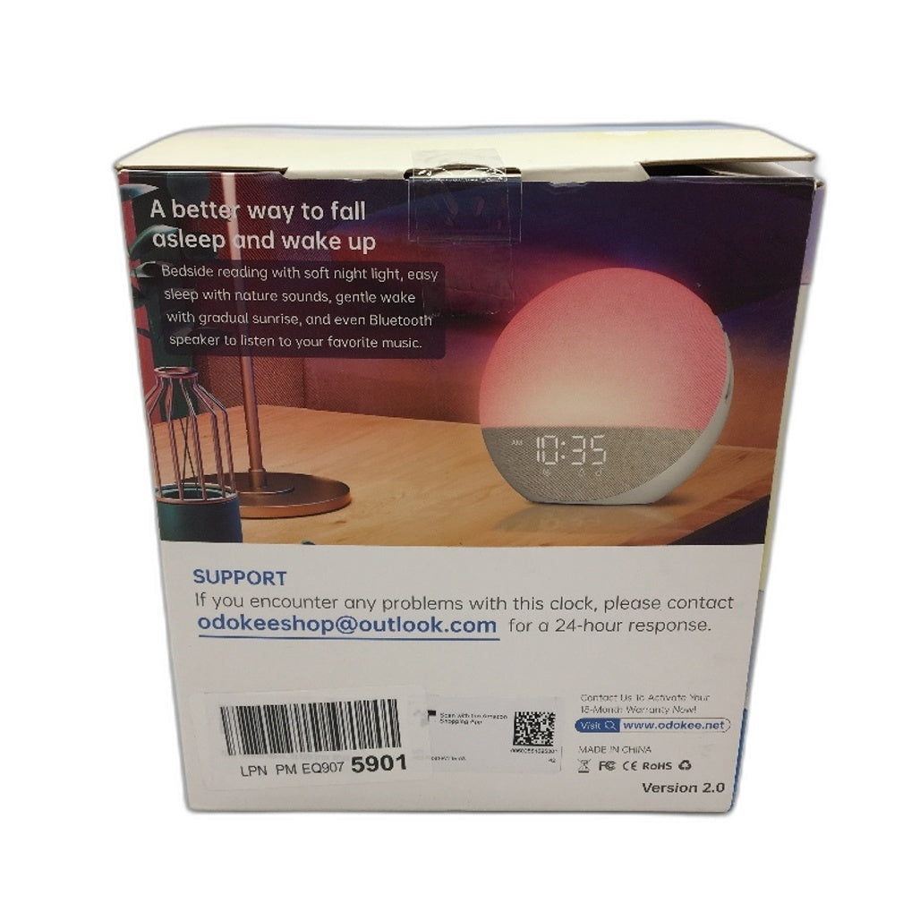 H03 Sleep-Wake Companion Sunrise Alarm Clock Sleep Sound Machine in White NEW