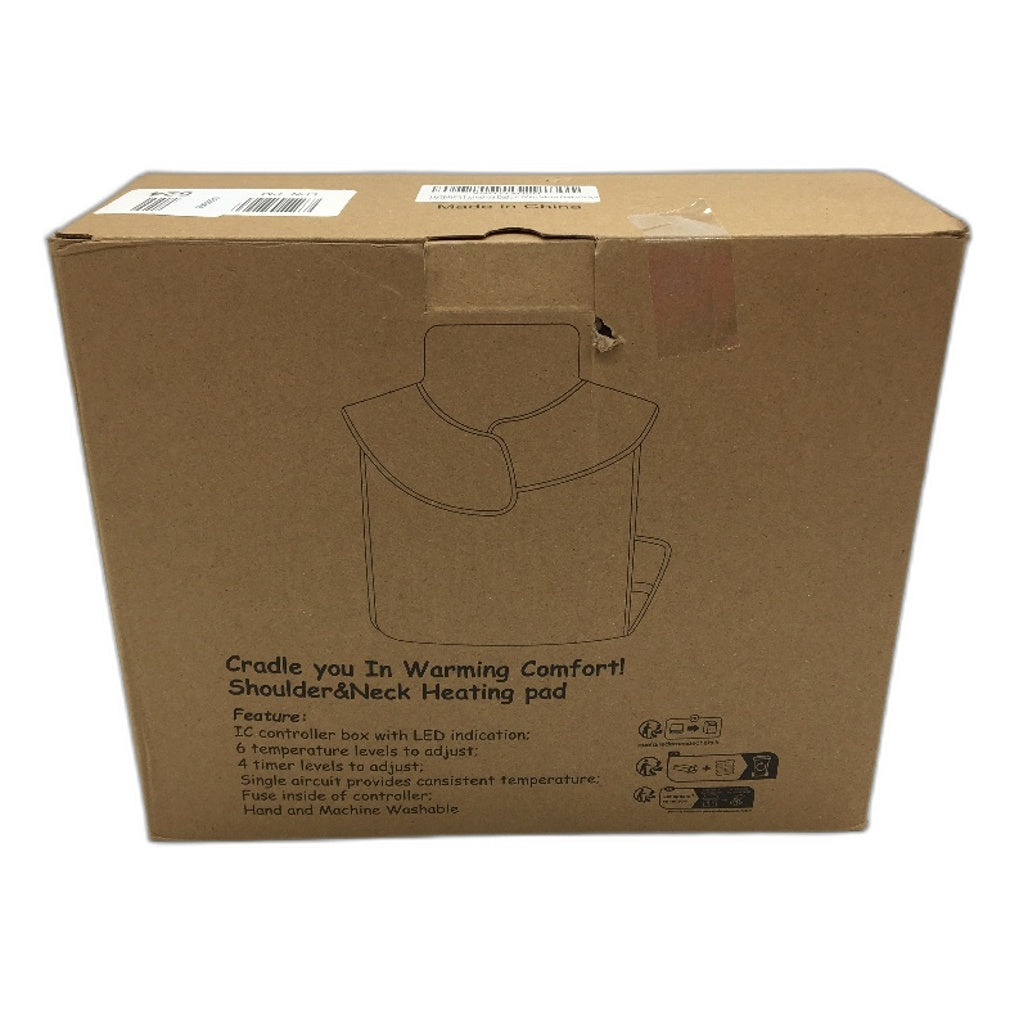 Fleecey Soft Back Pain Relief Auto Shut Off Electric Heating Pad in Grey NEW