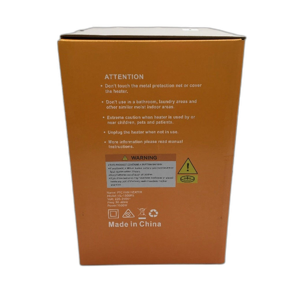 HL-1500R5 1500W PTC Portable Ceramic Desktop 5 Mode Fan Heater in White DEMO